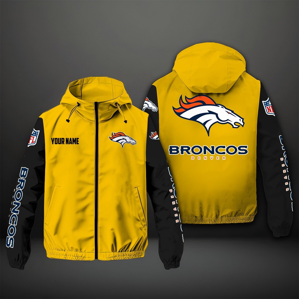 Denver Broncos NFL Style Windbreaker Jacket For Fans