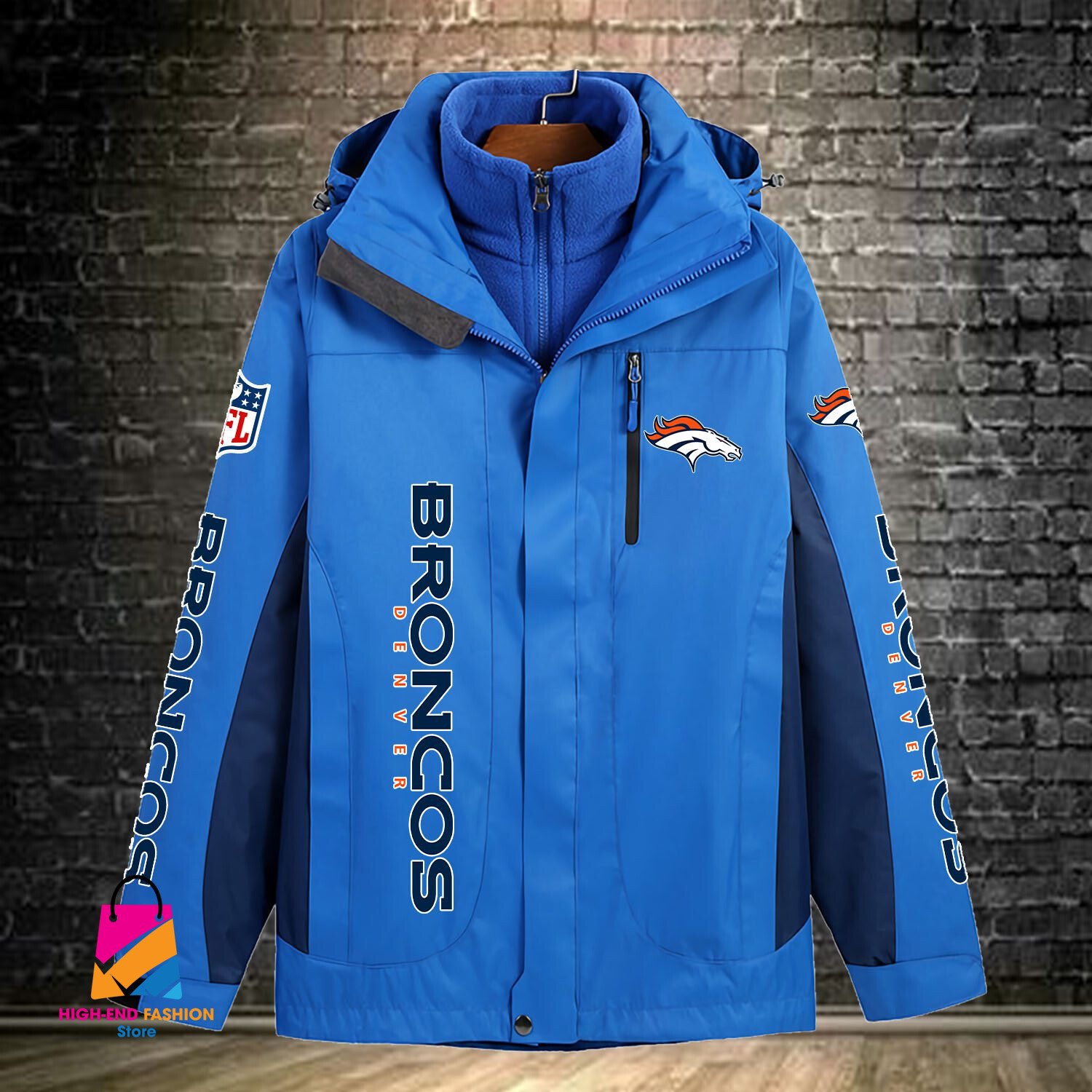 Denver Broncos NFL Style Windbreaker Jacket For Fans