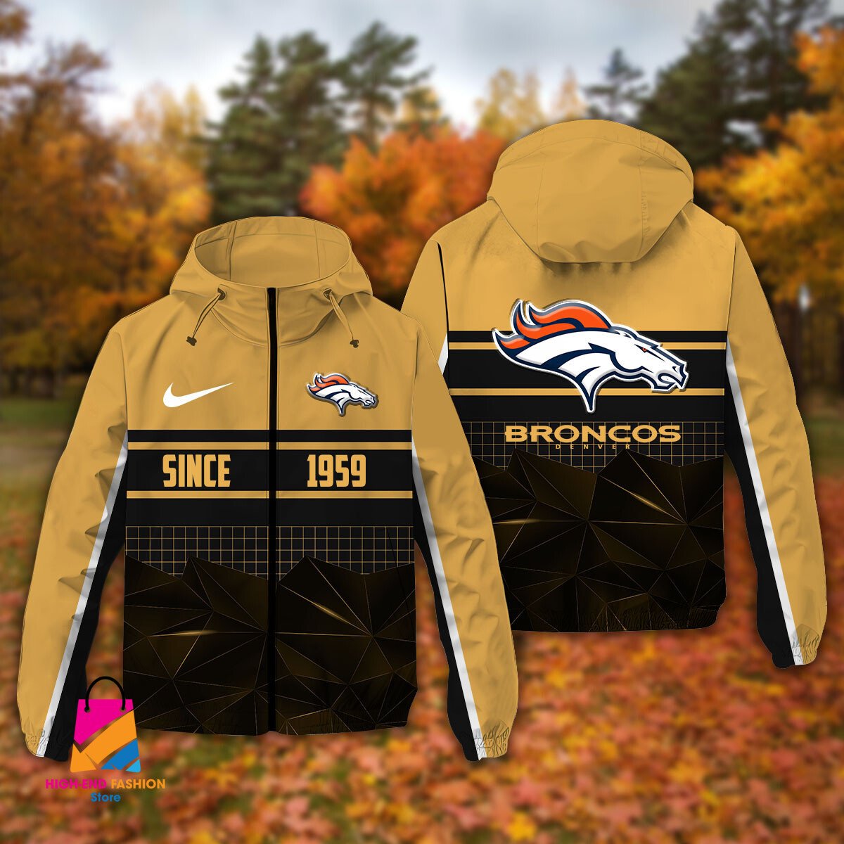 Denver Broncos NFL Style Windbreaker Jacket For Fans