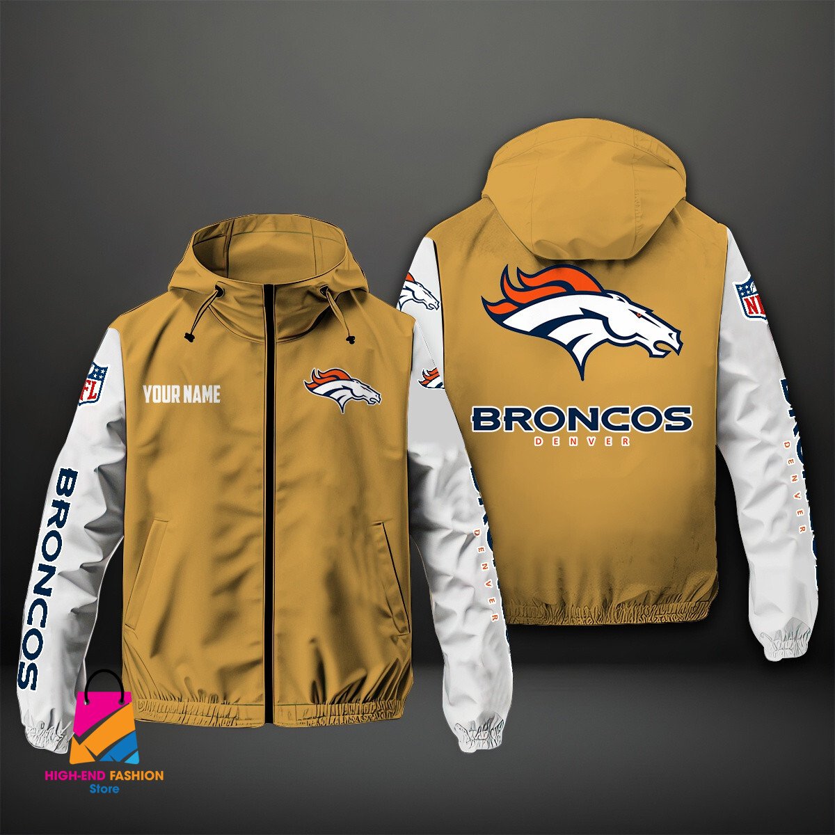 Denver Broncos NFL Style Windbreaker Jacket For Fans