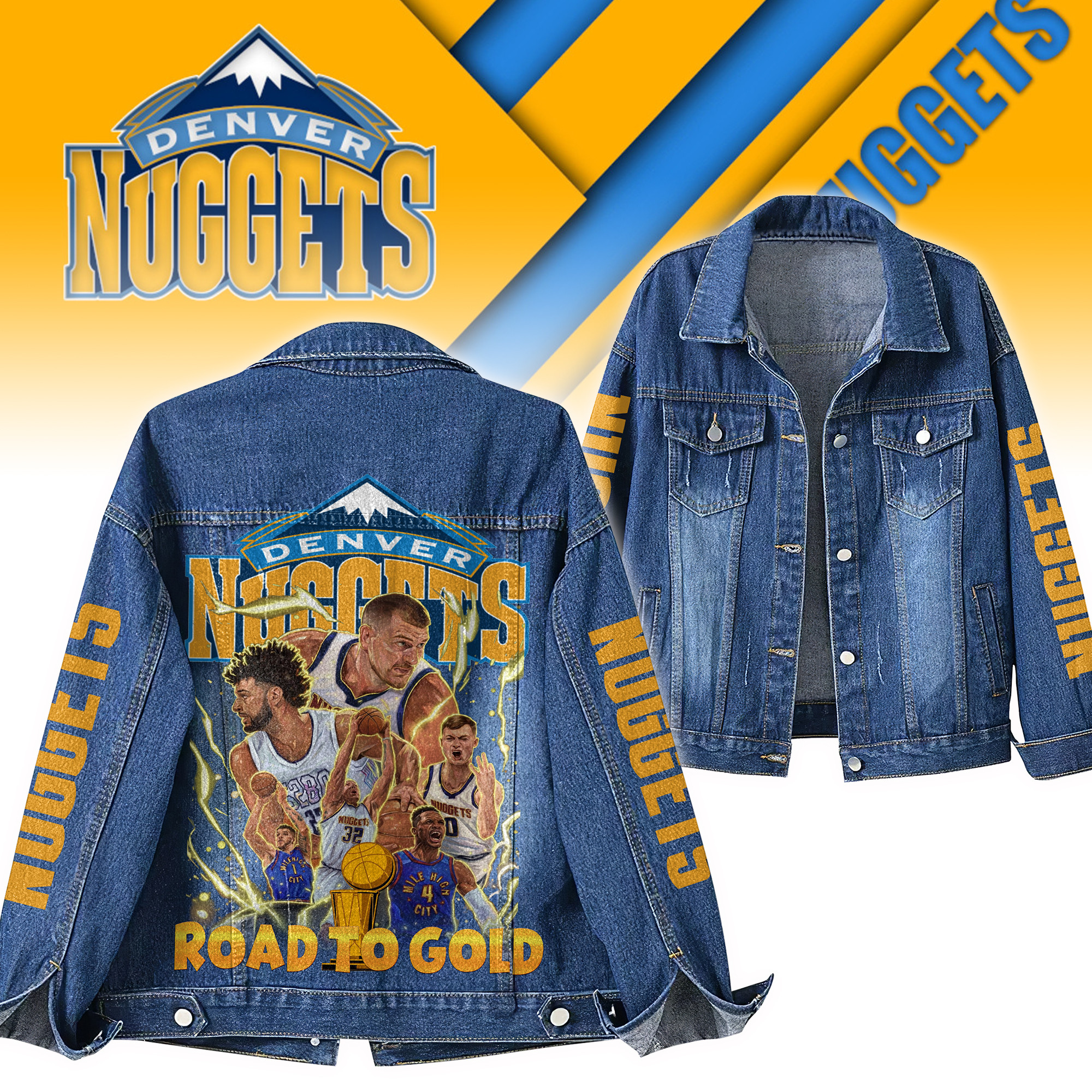 Denver Nuggets NBA Denim Jacket Gift For Fans