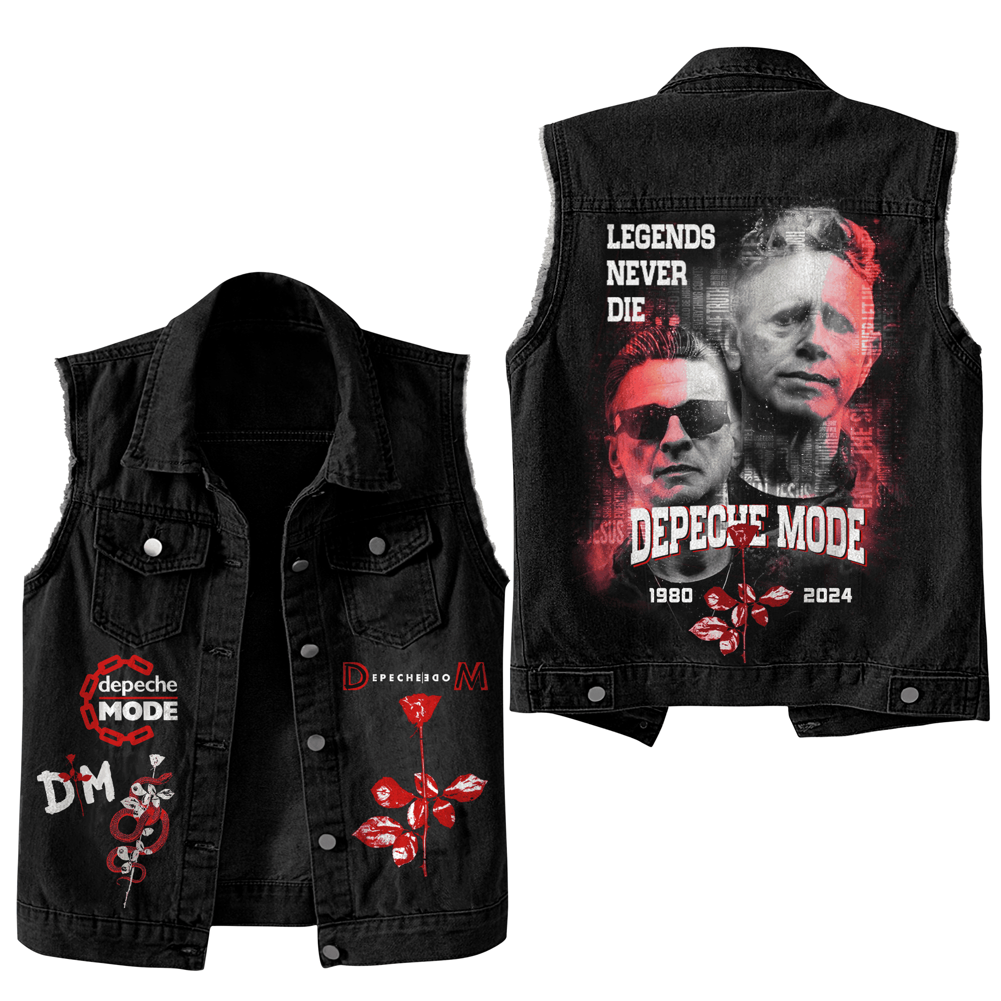 Depeche Mode Music Style Sleeveless Jacket For Fans