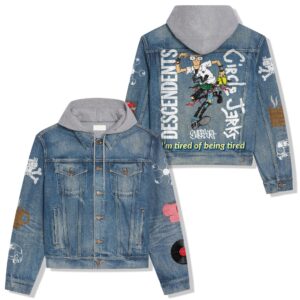Descendants Movies Style Hooded Denim Jacket For Fans