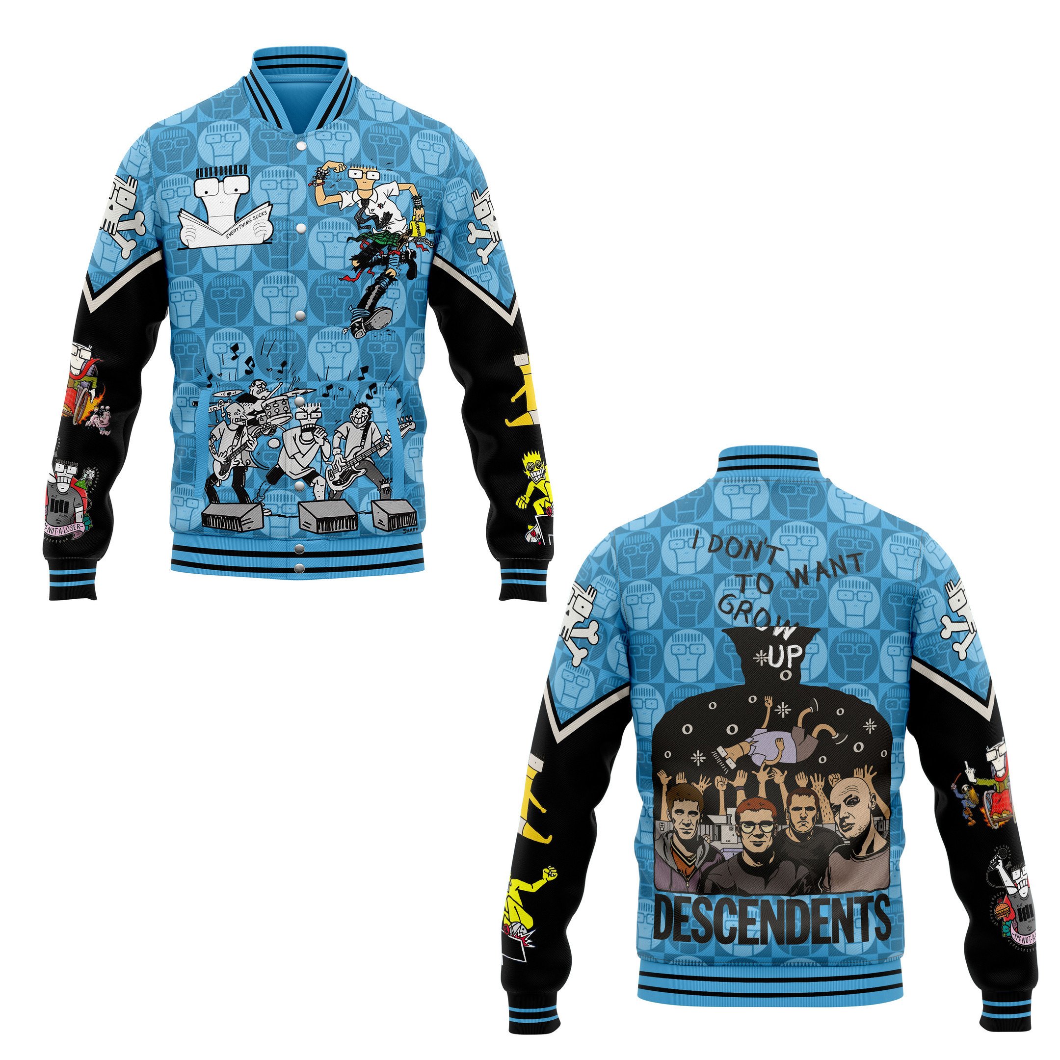 Descendents Music Style Baseball Jacket For Fans