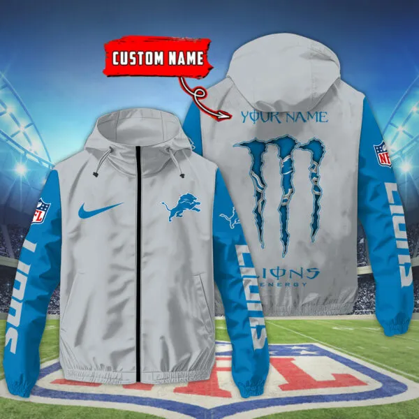 Detroit Lions NFL Personalized Style Windbreaker Jacket For Fans