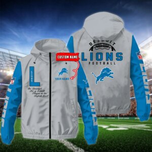 Detroit Lions NFL Personalized Style Windbreaker Jacket For Fans
