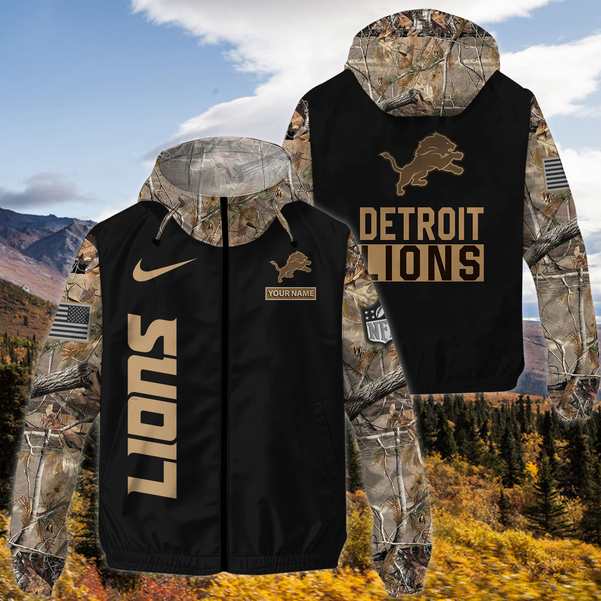 Detroit Lions NFL Personalized Style Windbreaker Jacket For Fans