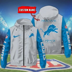 Detroit Lions NFL Personalized Style Windbreaker Jacket For Fans
