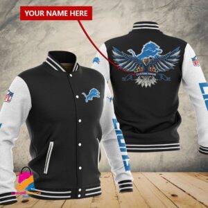 Detroit Lions NFL Style Baseball Jacket For Fan