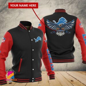 Detroit Lions NFL Style Baseball Jacket For Fan