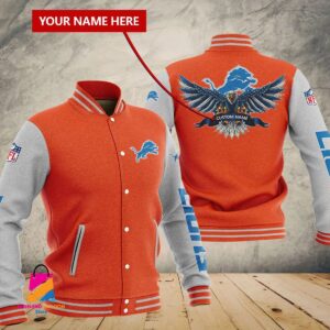 Detroit Lions NFL Style Baseball Jacket For Fan