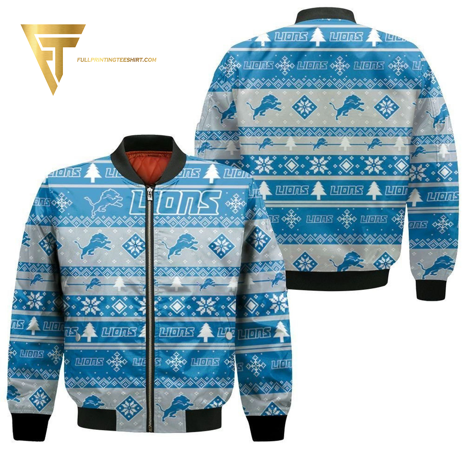 Detroit Lions NFL Style Bomber Jacket For Fans
