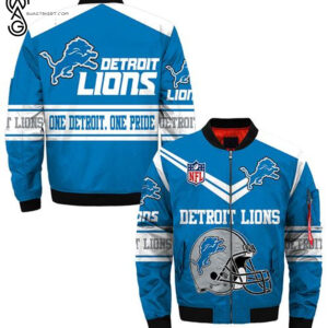 Detroit Lions NFL Style Bomber Jacket For Fans