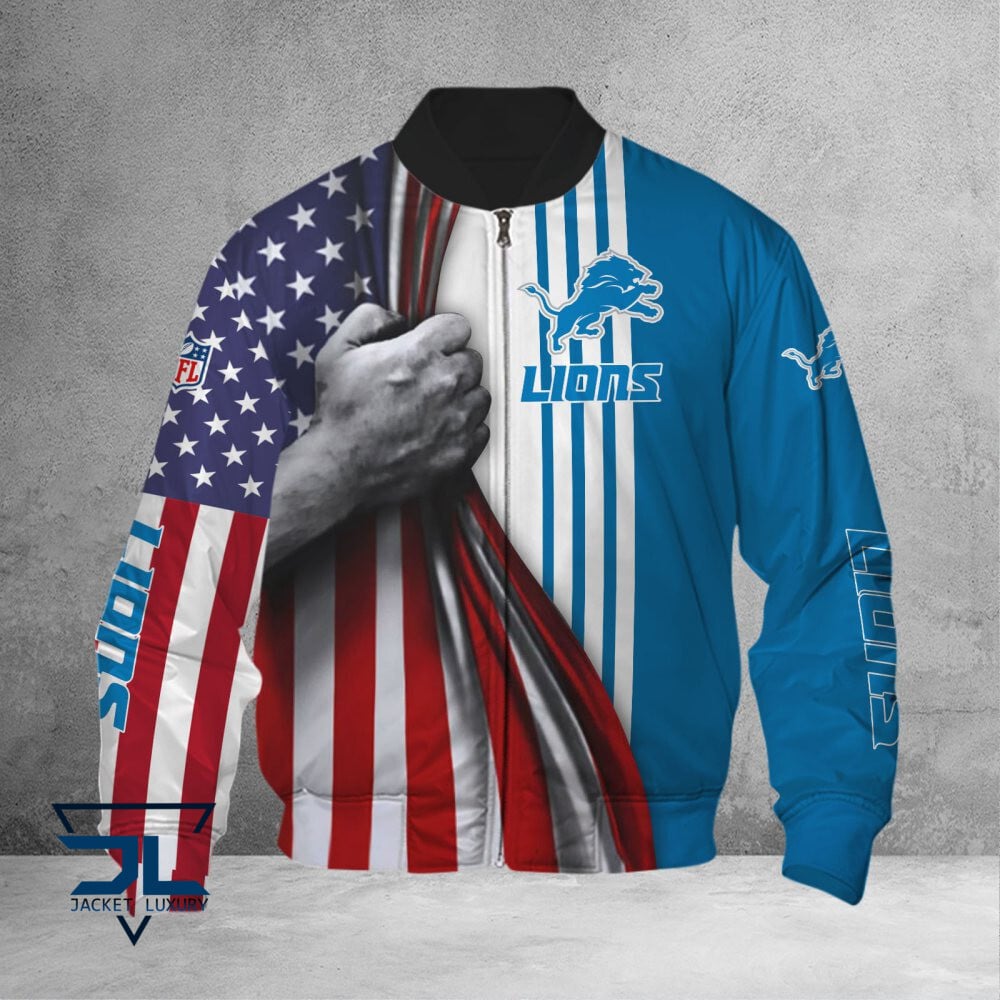 Detroit Lions NFL Style Bomber Jacket For Fans
