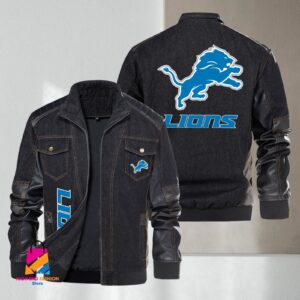 Detroit Lions NFL Style Denim Jacket For Fans