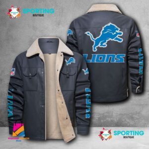 Detroit Lions NFL Style Leather Jacket For Fans