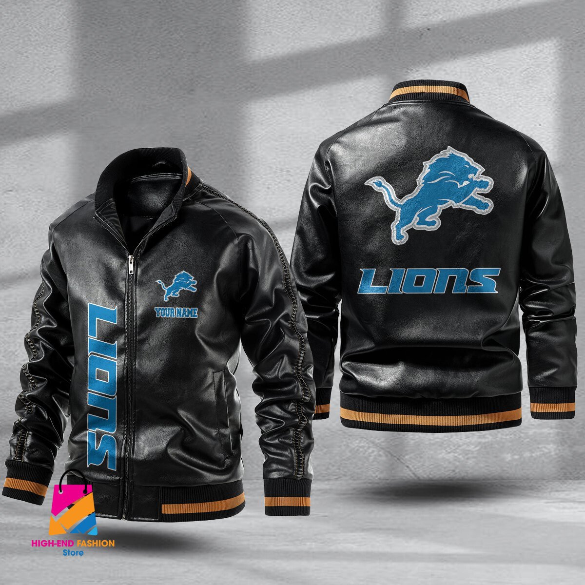 Detroit Lions NFL Style Leather Jacket For Fans