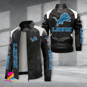 Detroit Lions NFL Style Leather Jacket For Fans
