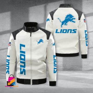 Detroit Lions NFL Style Leather Jacket For Fans