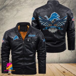 Detroit Lions NFL Style Leather Jacket For Fans