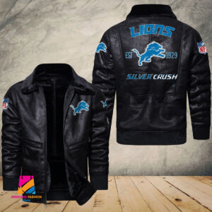 Detroit Lions NFL Style Leather Jacket For Fans