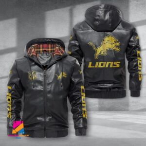 Detroit Lions NFL Style Leather Jacket For Fans