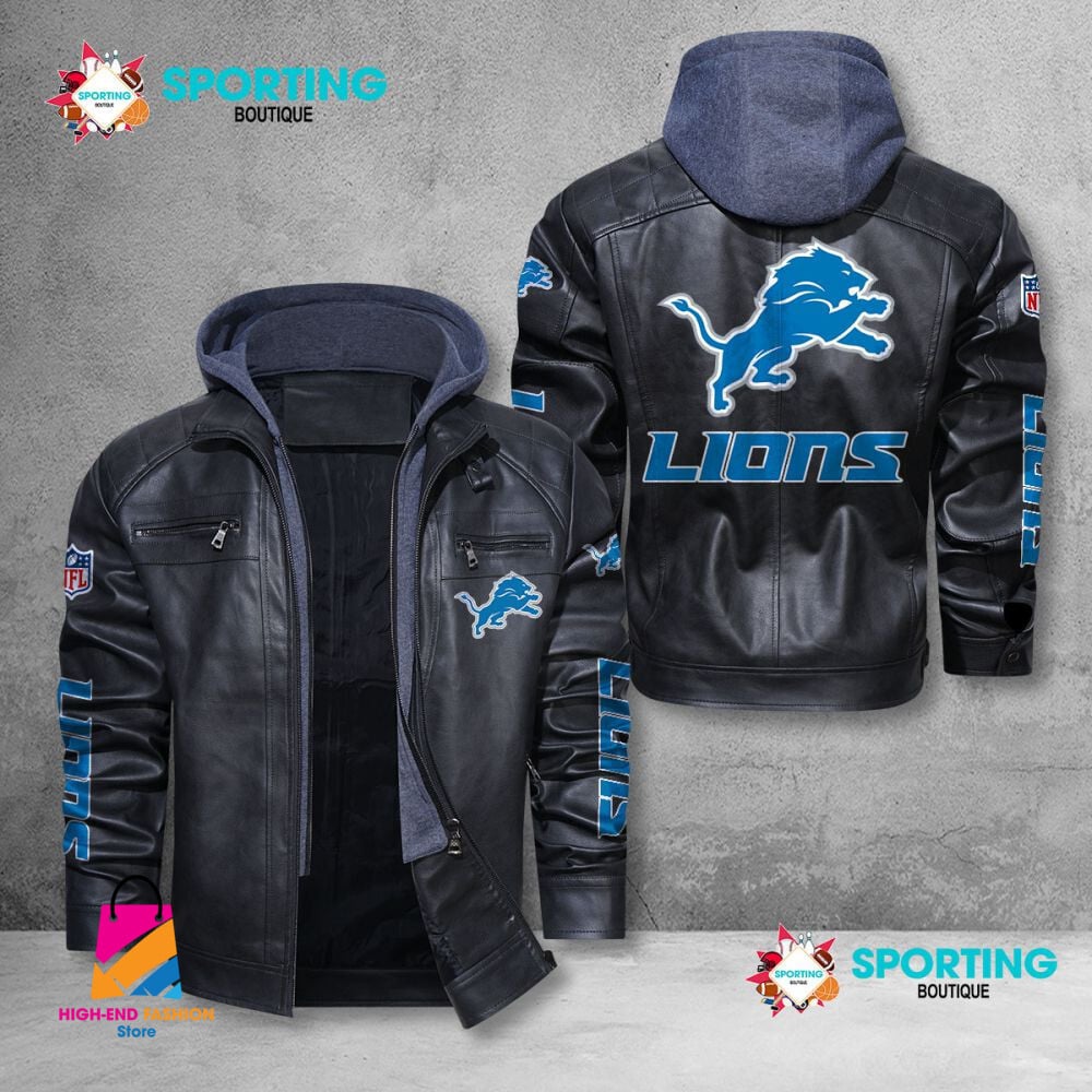 Detroit Lions NFL Style Leather Jacket For Fans