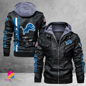 Detroit Lions NFL Style Leather Jacket For Fans