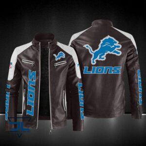 Detroit Lions NFL Style Leather Jacket For Fans