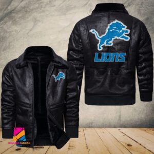 Detroit Lions NFL Style Leather Jacket For Fans