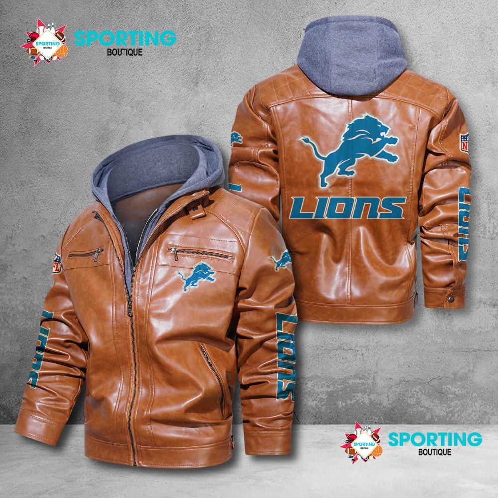 Detroit Lions NFL Style Leather Jacket For Fans