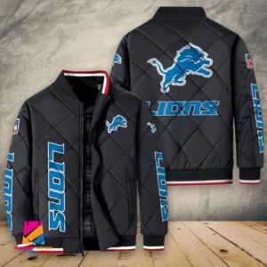 Detroit Lions NFL Style Puffer Jacket For Fans