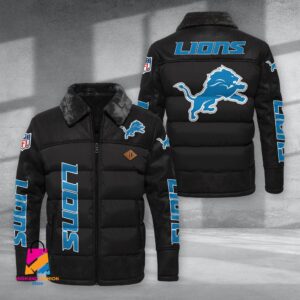 Detroit Lions NFL Style Puffer Jacket For Fans