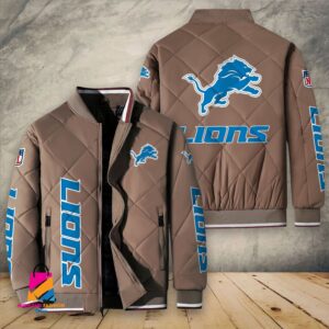Detroit Lions NFL Style Puffer Jacket For Fans