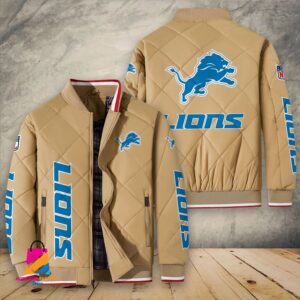 Detroit Lions NFL Style Puffer Jacket For Fans