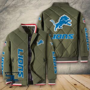 Detroit Lions NFL Style Puffer Jacket For Fans