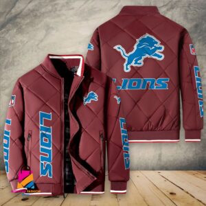 Detroit Lions NFL Style Puffer Jacket For Fans