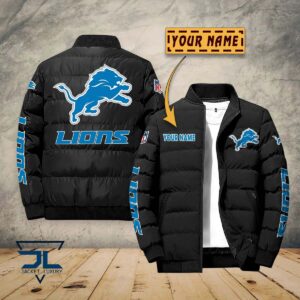 Detroit Lions NFL Style Puffer Jacket For Fans