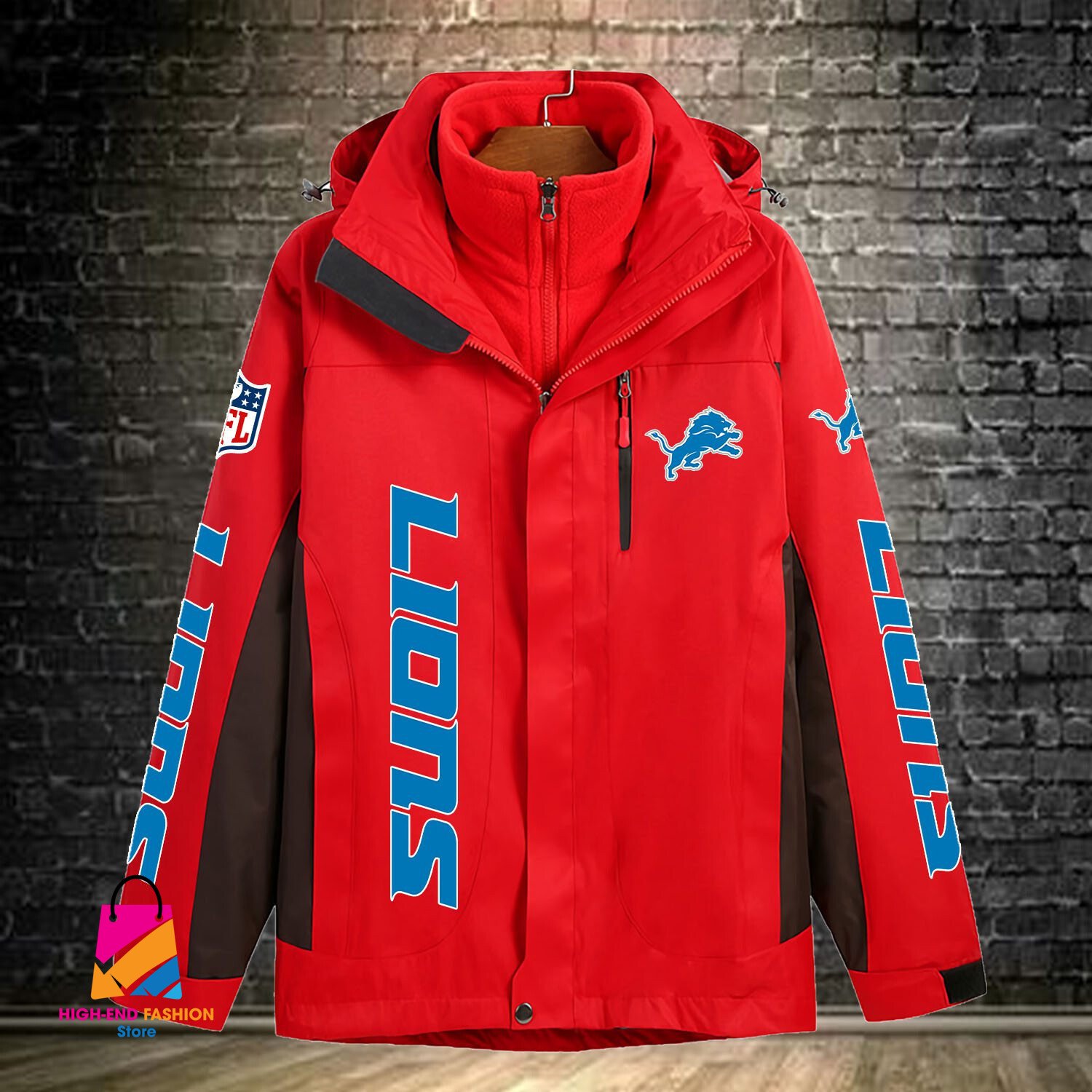 Detroit Lions NFL Style Windbreaker Jacket For Fans