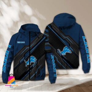 Detroit Lions NFL Style Windbreaker Jacket For Fans