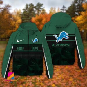 Detroit Lions NFL Style Windbreaker Jacket For Fans