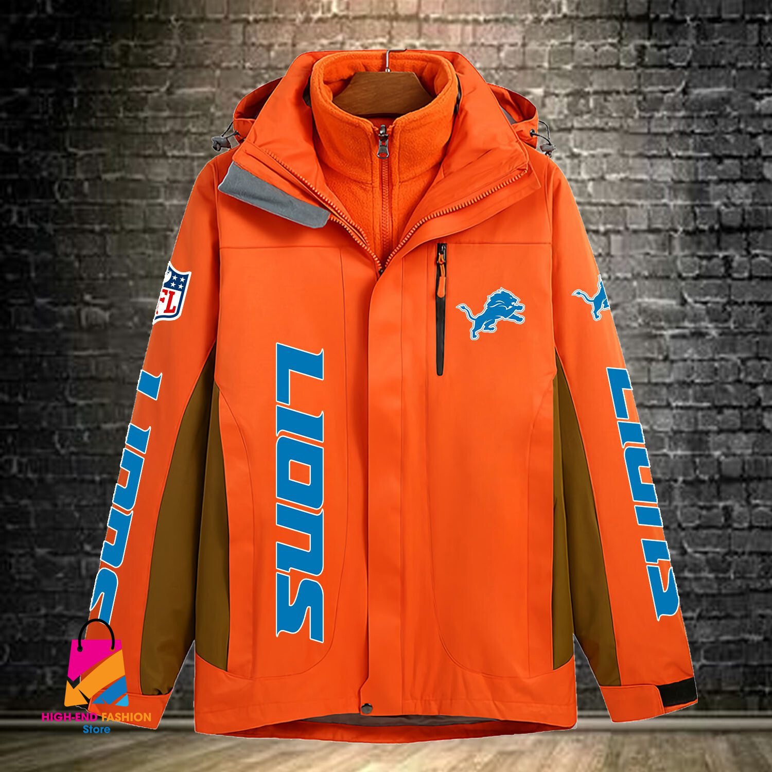 Detroit Lions NFL Style Windbreaker Jacket For Fans