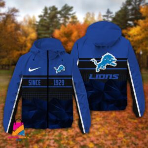 Detroit Lions NFL Style Windbreaker Jacket For Fans