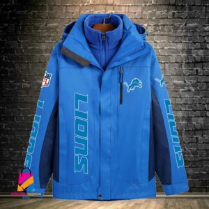 Detroit Lions NFL Style Windbreaker Jacket For Fans