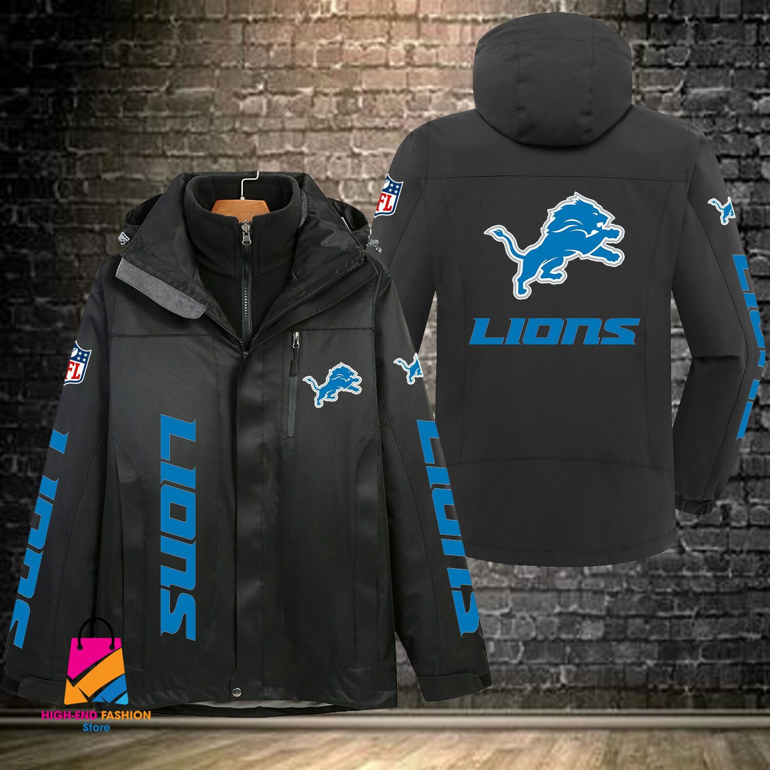 Detroit Lions NFL Style Windbreaker Jacket For Fans