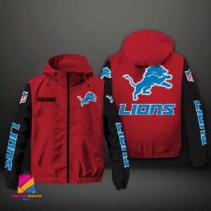 Detroit Lions NFL Style Windbreaker Jacket For Fans