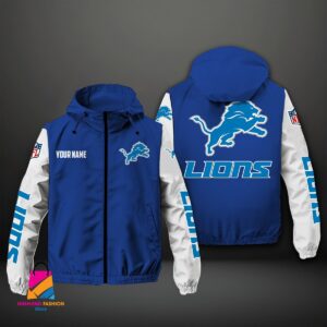 Detroit Lions NFL Style Windbreaker Jacket For Fans