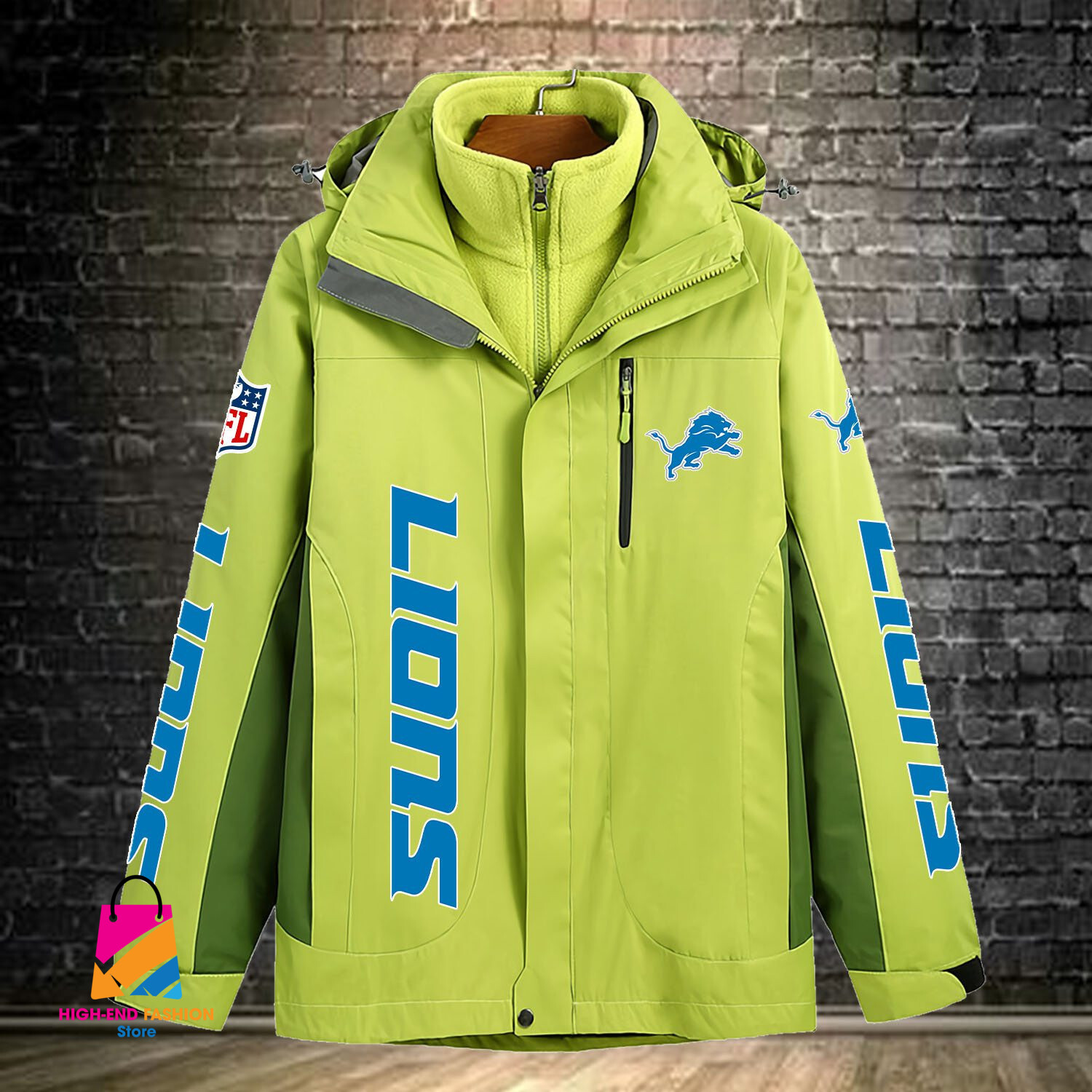 Detroit Lions NFL Style Windbreaker Jacket For Fans
