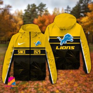 Detroit Lions NFL Style Windbreaker Jacket For Fans
