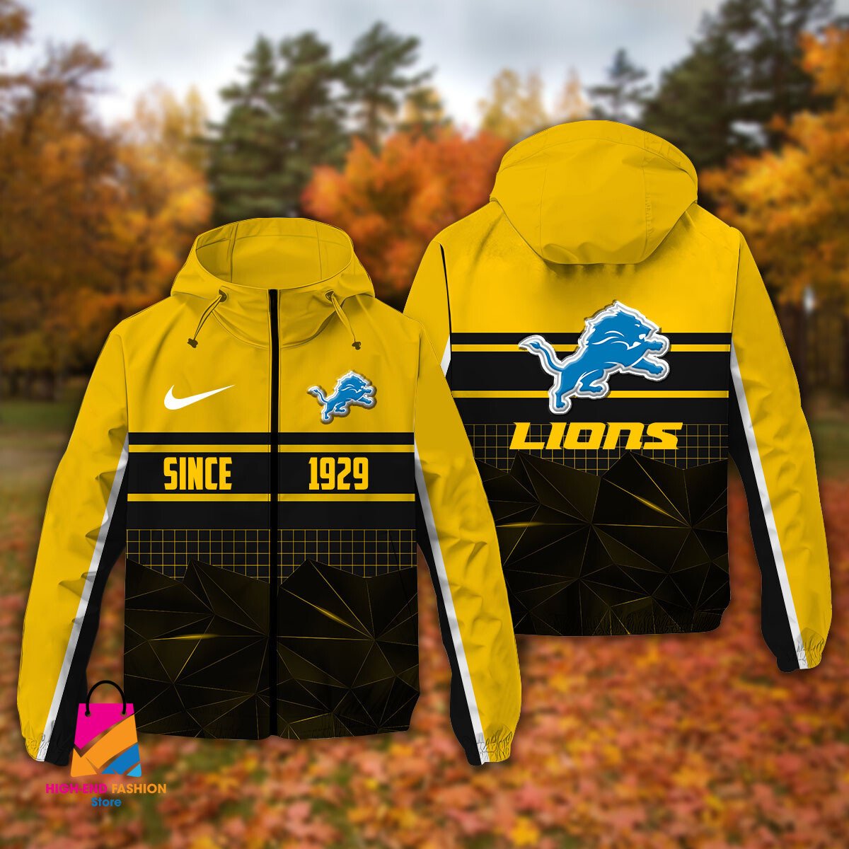 Detroit Lions NFL Style Windbreaker Jacket For Fans
